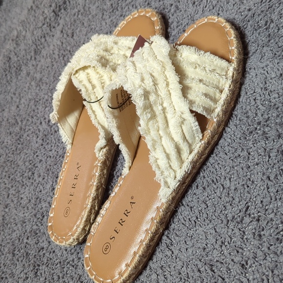 Ladies Frayed Canvas Summer Sandals (New, Size 8) - Picture 10 of 10